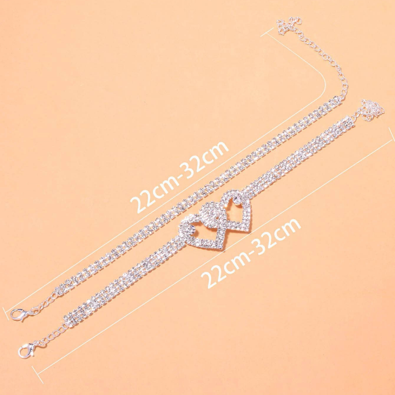 Bracelet de Cheville Zircone Cubique Éblouissant | Argent | Chaîne Pied | Sandales Nu-Pieds | Bijou Femme