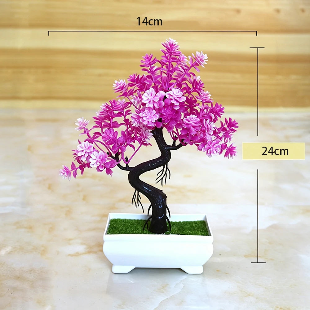 Bonsaï Simulé Pot | Faux Fleurs | Décoration Mariage, Maison & Cadeau Pendaison de Crémaillère