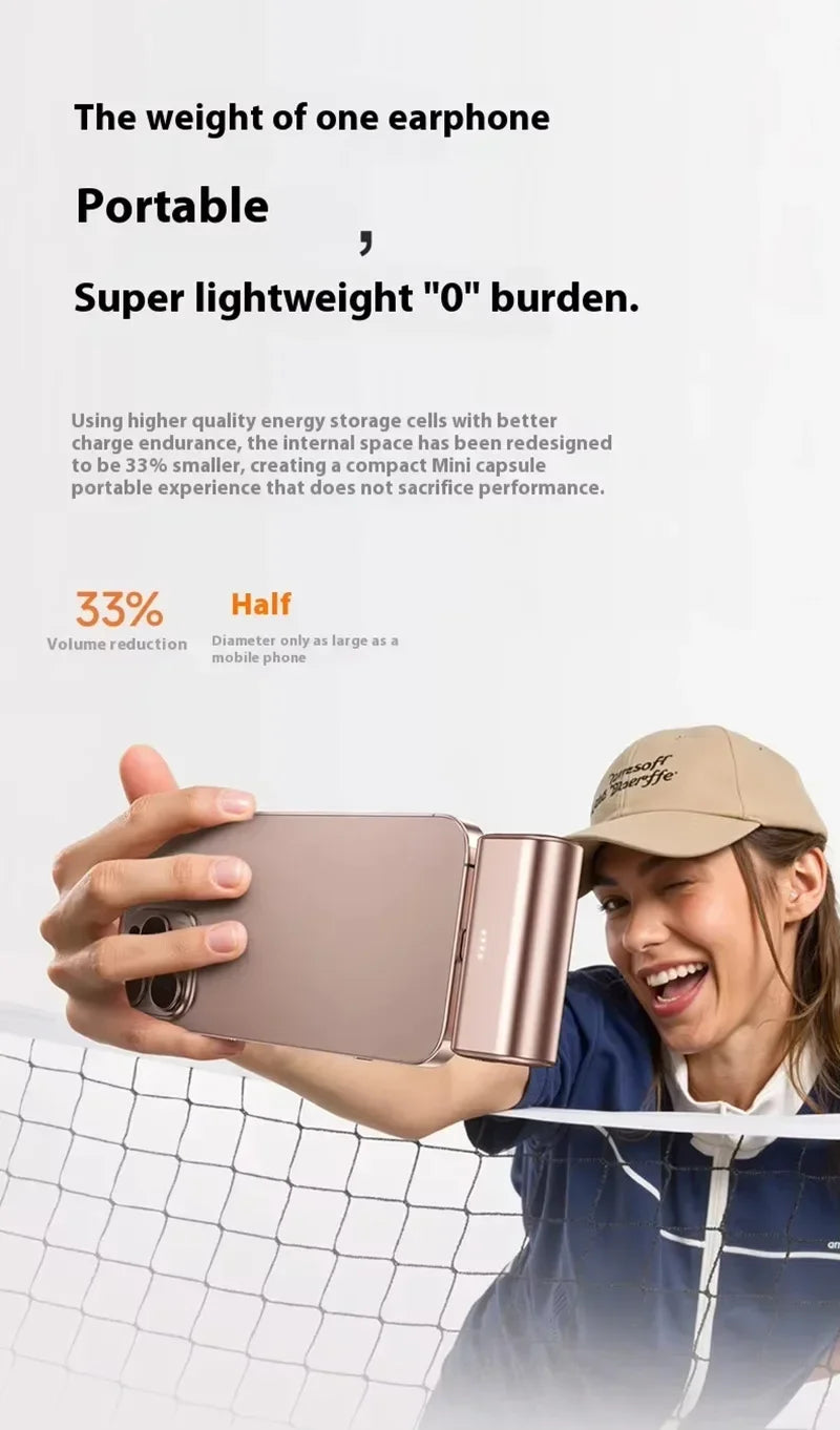 Lenovo 22.5W Fast Charging 500000mAh Mini Portable Charger USB-C Power Bank Suitable For iPhone 16/15 Series And Android Devices