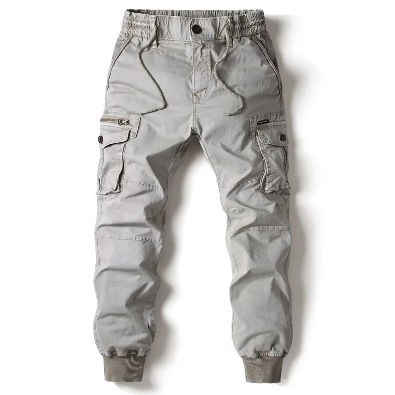Men's Cargo Jogger Casual Pants Cotton Full Length Tactical Military Trousers