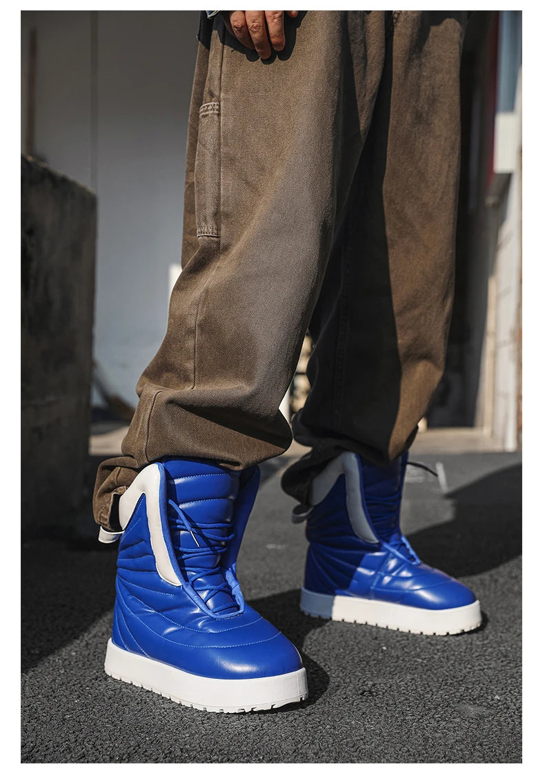 Chaussures Hiver Homme 2025 | Pantoufles Chaudes Imperméables | Peluche Antidérapant | Sneakers Neige