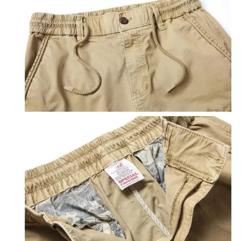 Men's Cargo Jogger Casual Pants Cotton Full Length Tactical Military Trousers