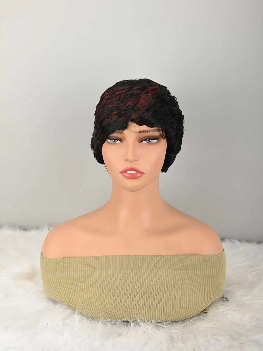Wigs for Black Women Pixie Cut Human Hair Wigs for Women Daily Use Hair Chic Elegent Synthetic Wigs