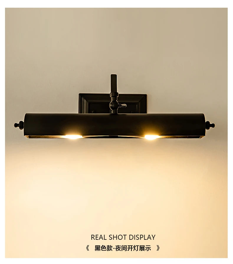 Applique Murale LED Rétro | Lumière Miroir Salle de Bain & Coiffeuse | Fer Forgé | E14