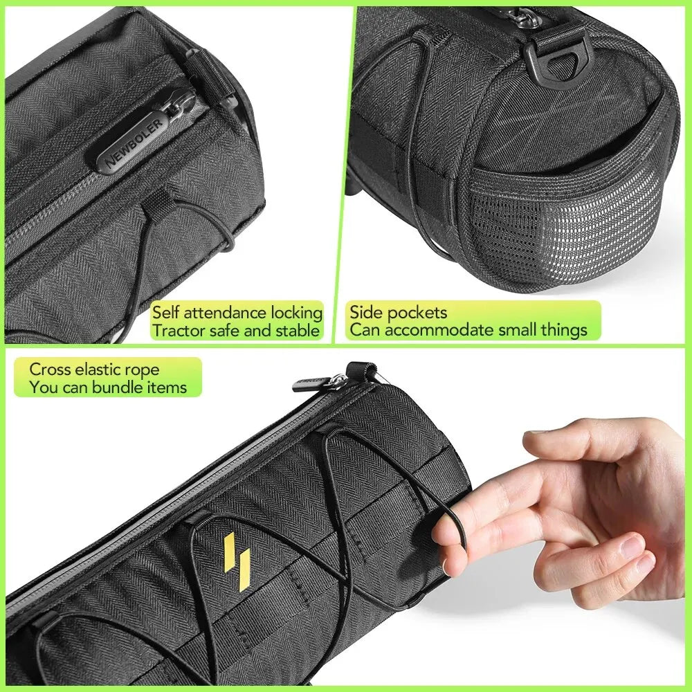 NEWBOLER New Handlebar Bag Bicycle Bags Frame Pannier Bag Multifunction Portable Shoulder Bag Bike Accessory