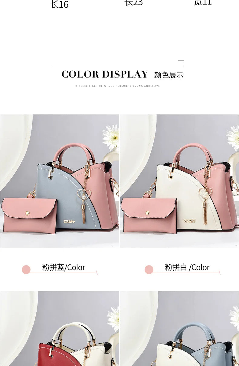 Elegant Handbag for Women Luxury Designer Top-Handle Bags High Quality PU Leather Ladies Shoulder Crossbody Bag Casual Tote Sac