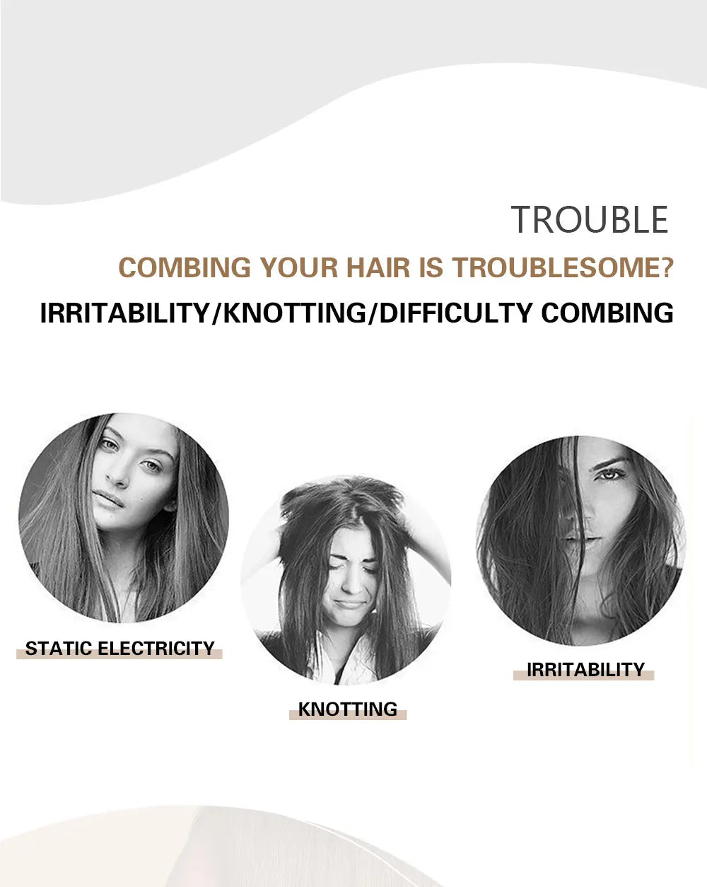 Peigne Coiffure Salon Antistatique | Coiffage Boucles | Brosse Cheveux Mouillés Bouclés | Outil Coiffure Femme