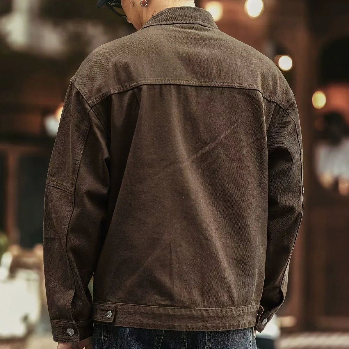 Veste en denim ample pour homme | Plusieurs poches