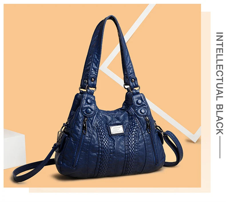 Fashion Leather Handbag for Women Shoulder Bags Genuine Sheepskin Crossbody Bag for Women Messenger Bag Tote Moms Bag