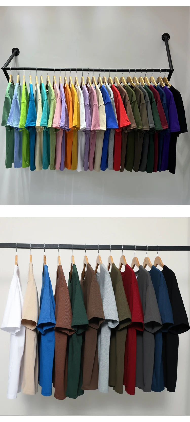 T-shirt ample uni en coton pour homme | Manches courtes | S à 5XL