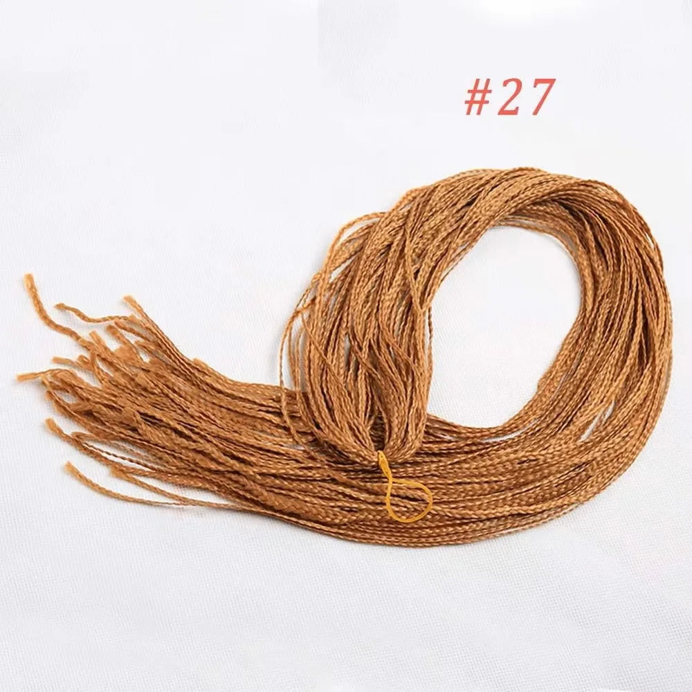 Tresses Zizi Box Braids Longues Bouclées Synthétique Colorées | 28 Pouces | 50g | Twist Sénégalais Crochet | Femme