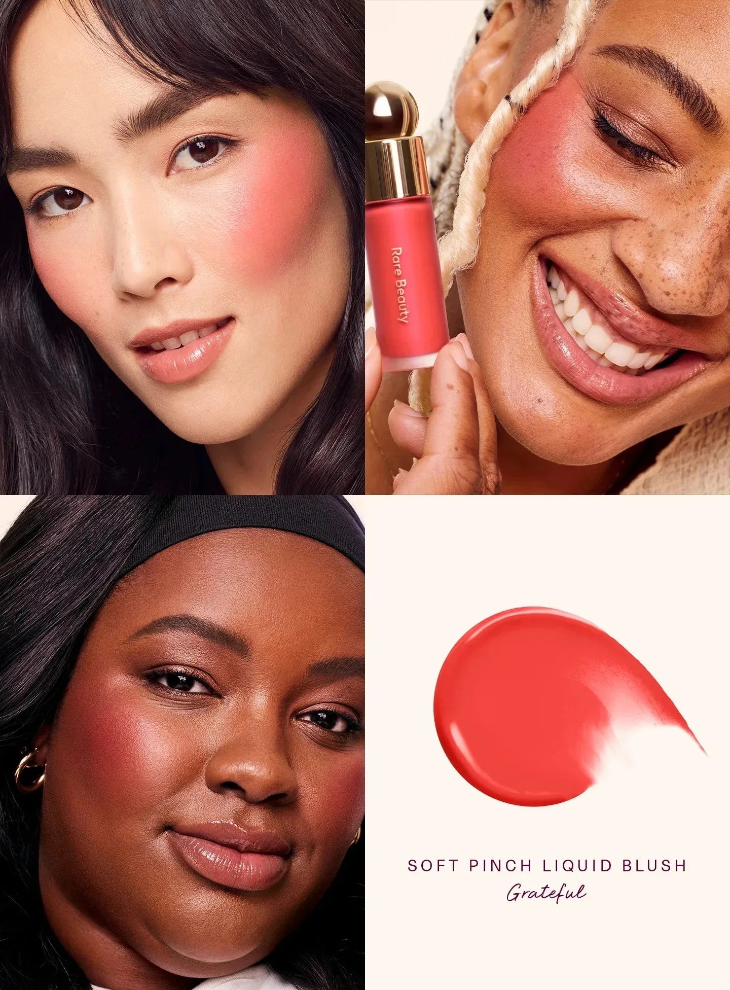 Rare Beauty Love Encourage Believe Virtue Hope Grateful Happy Joy Lucky Worth Blush Plump Seamless High-impact Weightless Makeup