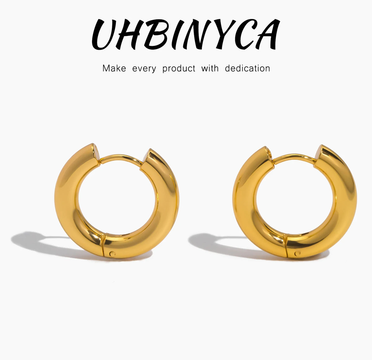 Classical Hoop Earrings, Fashionable and Versatile Stainless Steel Jewelry