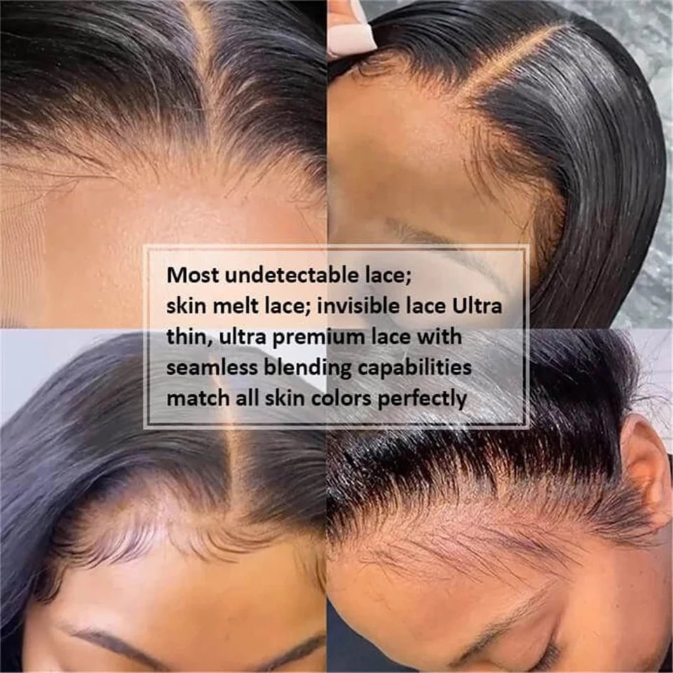 HD Lace Frontal Wig 13x6 13x4 Lace Front Wig Human Hair 30Inch Bone Straight Transparent Lace Human Hair Wigs 4x4 HD Closure Wig