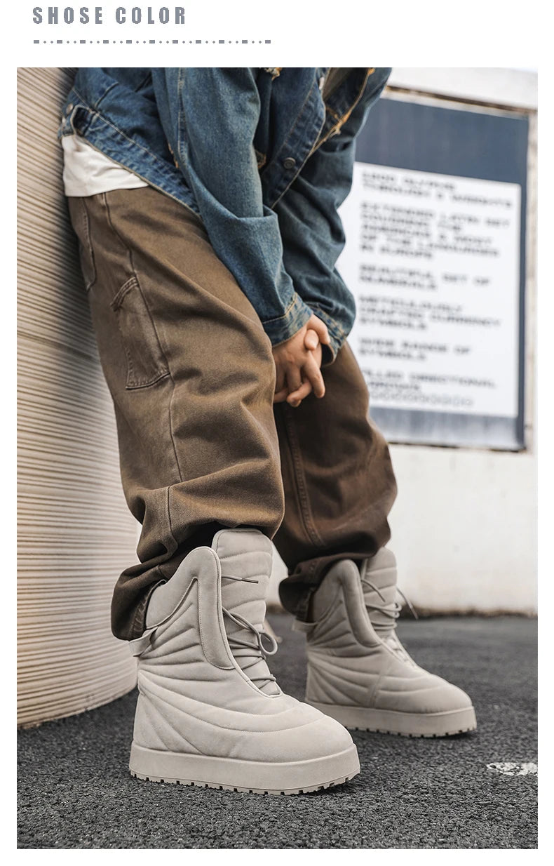 Chaussures Hiver Homme 2025 | Pantoufles Chaudes Imperméables | Peluche Antidérapant | Sneakers Neige