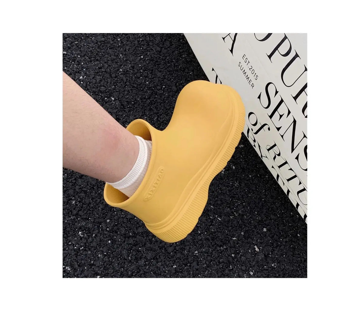 Bottes de Pluie Femme Imperméables | Tige Courte Large | Semelle Épaisse | Chaussures Eau Confortables