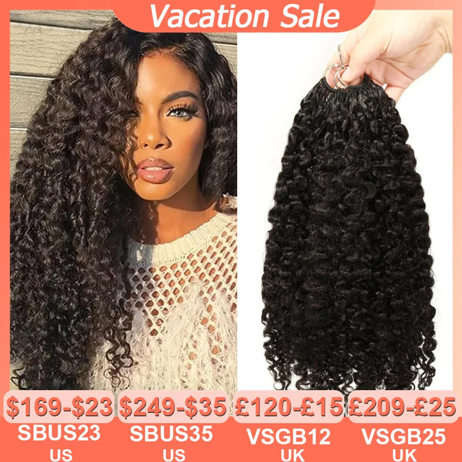 Crochet Human Hair Burmese Curly Pre-Separated Crochet Hair Extensions Knotless 100% Human Hair Full Head Curly Wigs Remy Hair