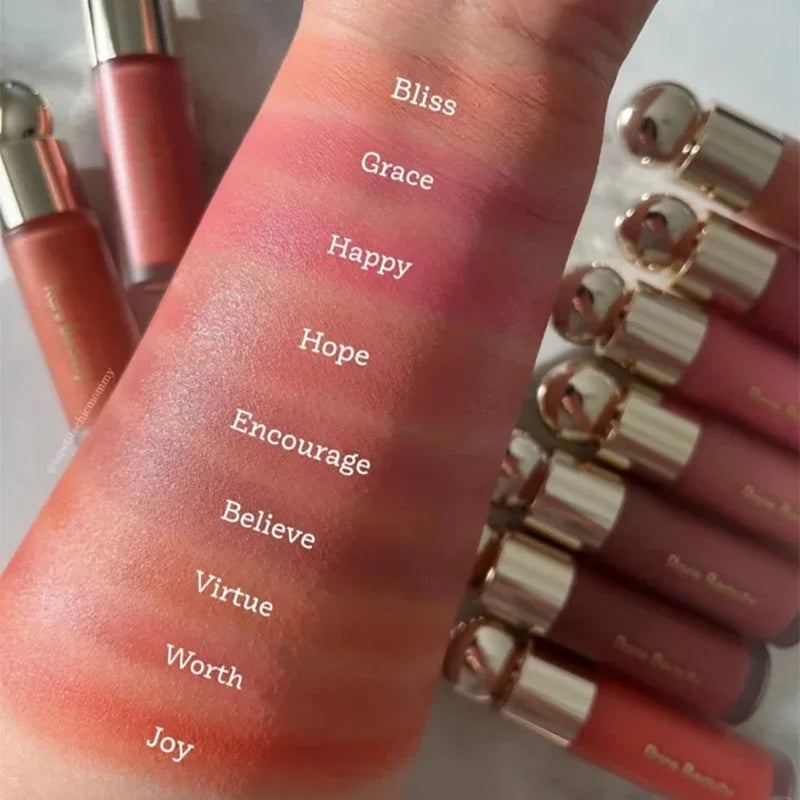 Rare Beauty Liquid Blush Silky Long-lasting Plumping Moisturizing Makeup Hope Love Happy Virtue Joy Grace Lucky Beauty With Box