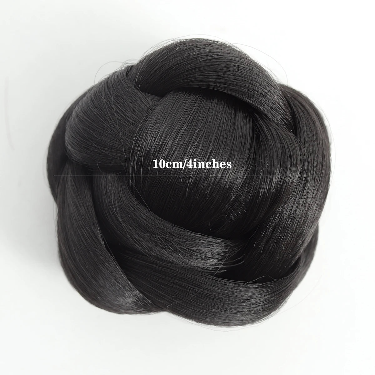 Chignon Clip Lazy Braid Tressé Synthétique | 4 Pouces | Queue Basse Natte Bun | Résistant Chaleur | Femme