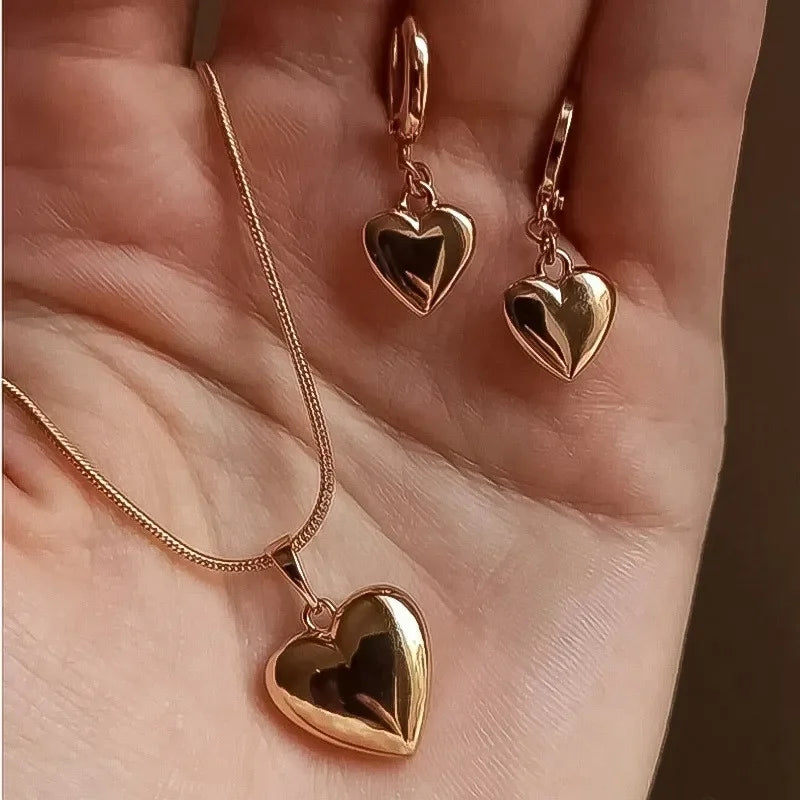Stylish Pearl Jewelry Set for Women, Featuring Drop Earrings and Matching Necklace, Simple Elegant Everyday Wear and Party Acces