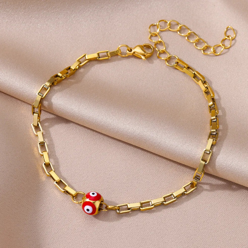 Bracelet de Cheville Femme Été | Chaîne Acier Inoxydable | Accessoires Plage | Bijou Pied Élégant