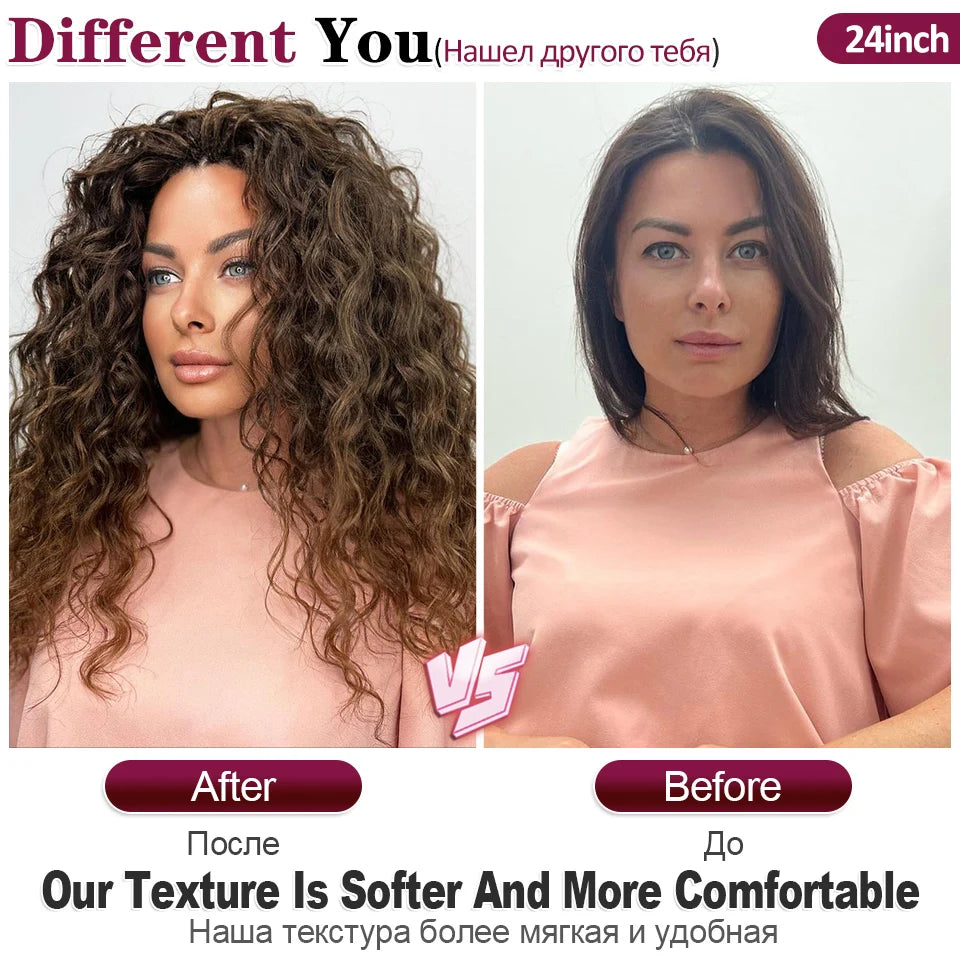 Deep Wavy Twist Crochet Hair Afro Curls Water Wave Crochet Braids Synthetic Curly Braiding Hair Extensions For Women 18 24 Inch