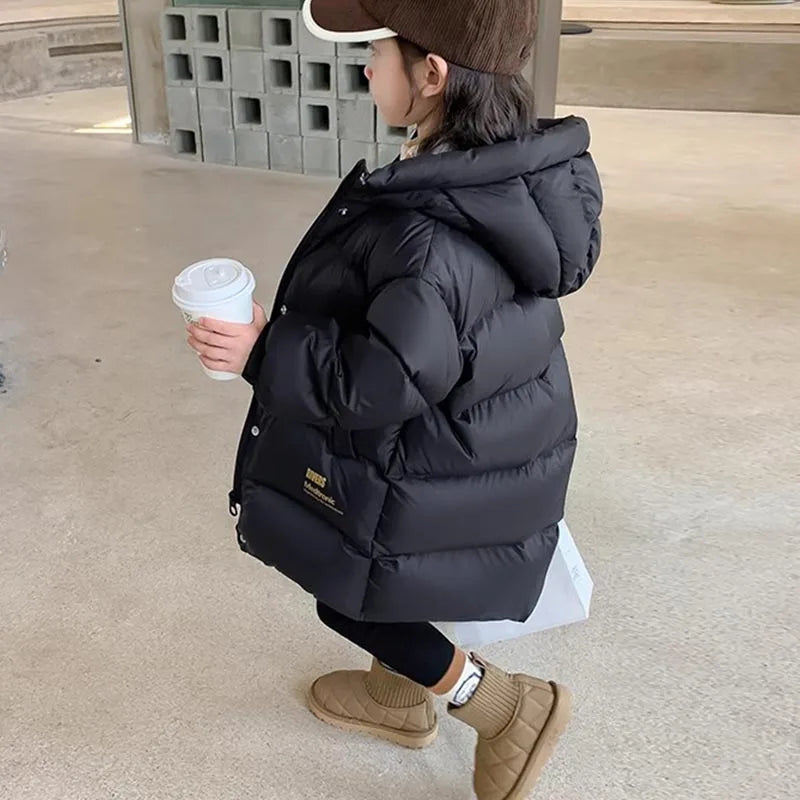 Doudoune Fille -30°C | Imperméable Brillante Capuche | Parka Chaude Enfant 5-14 Ans Hiver
