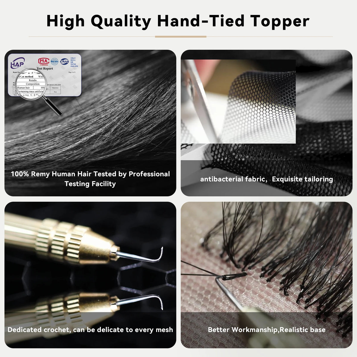 Topper Cheveux Remy 100% | Brun Ombré | 12 Pouces | Lace Base Milieu | Clip | Pour Cheveux Clairsemés | Femme
