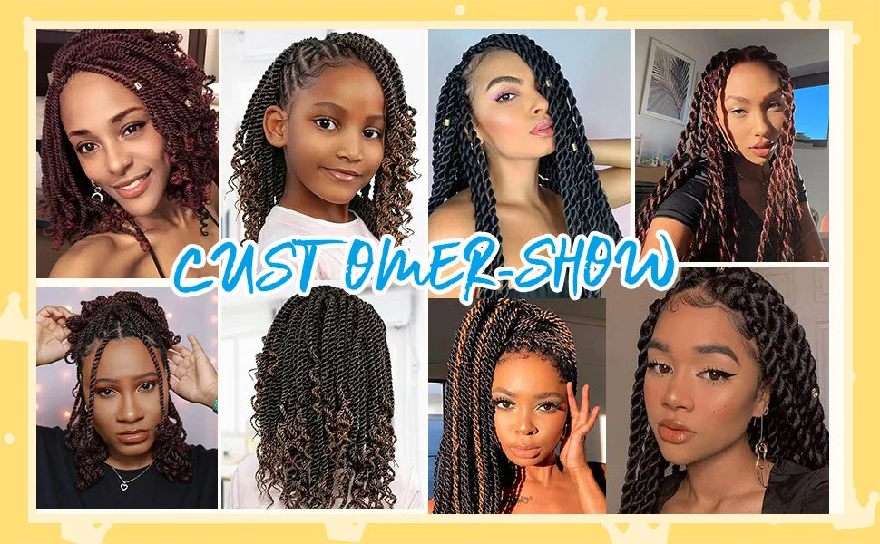Tresses Crochet Senegalese Twist Ondulées | 12 Pouces | Synthétique | Extensions Femme