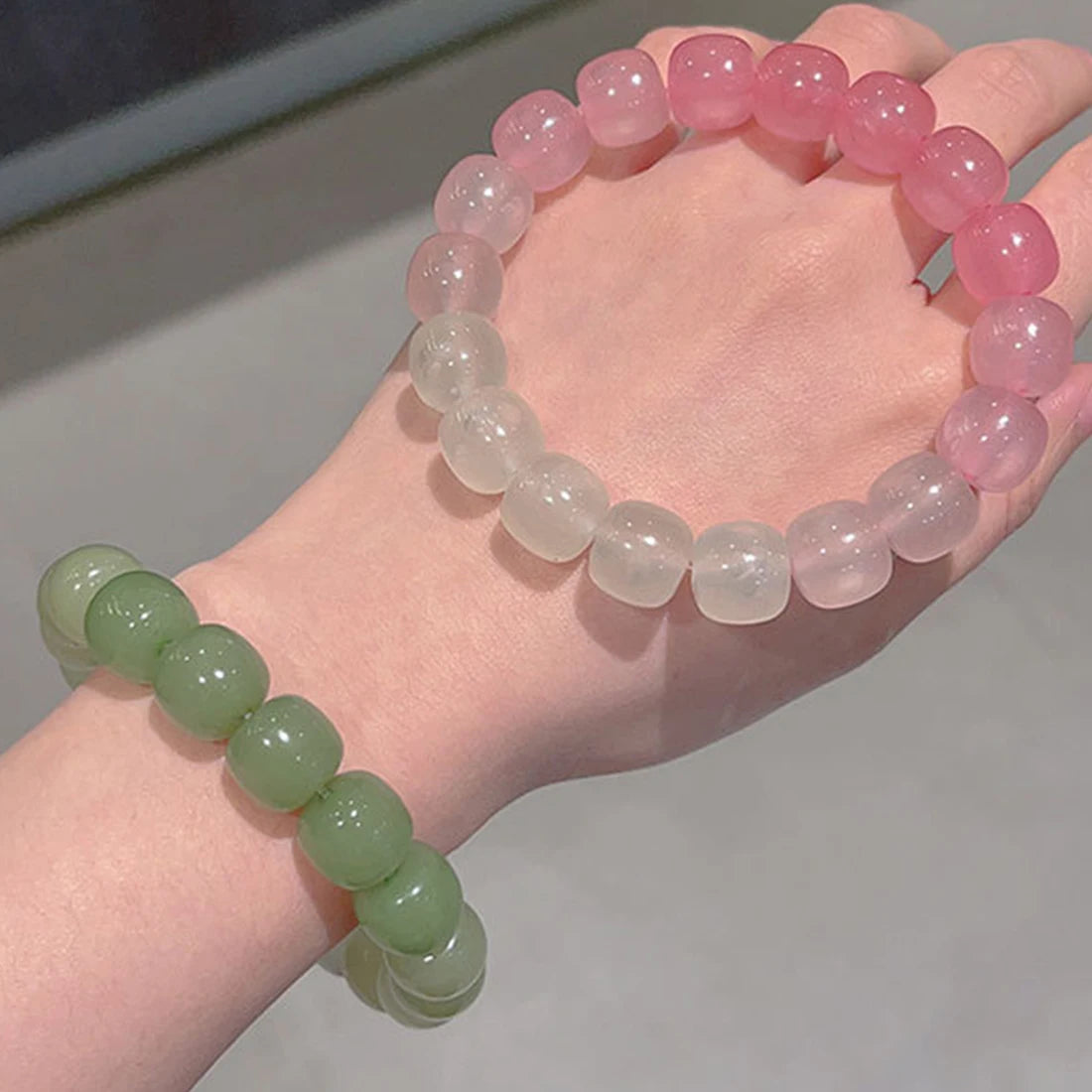 Bracelet Lumineux Pierre Naturelle | Fluorescent Lueur Nuit | Bijou Couple Femme & Homme