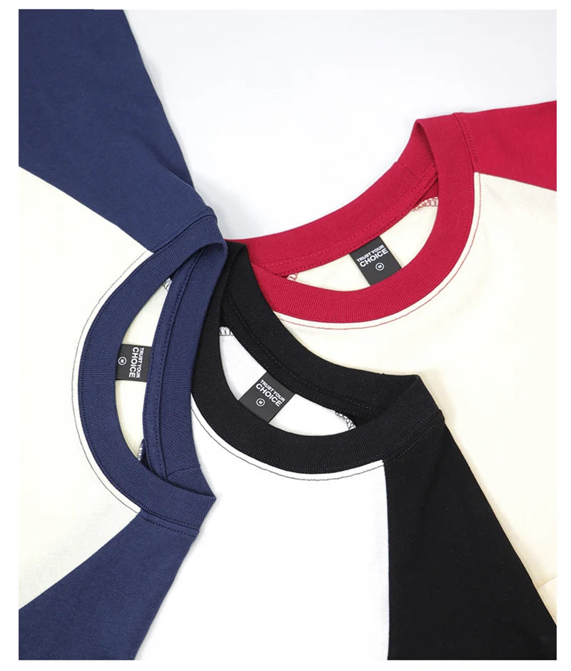 T-Shirt Homme Oversize Heavy | 240g Coton Pur | Manches Courtes | Bicolore | Casual Loose
