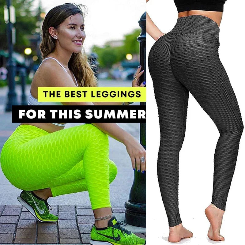 Push Up Leggings Women's Fashion Sport Fitness High Waist Leggings Sexy Butt Lifting Scrunch Workout Gym Tights Pants