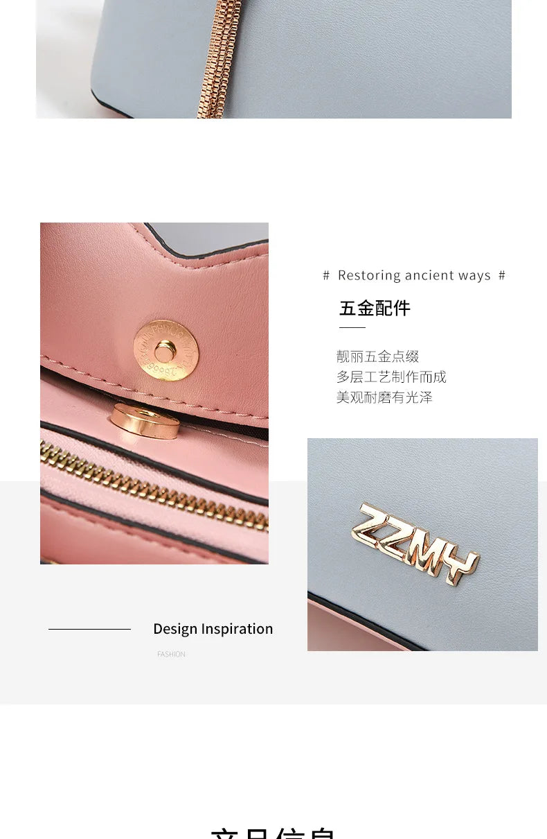 Elegant Handbag for Women Luxury Designer Top-Handle Bags High Quality PU Leather Ladies Shoulder Crossbody Bag Casual Tote Sac