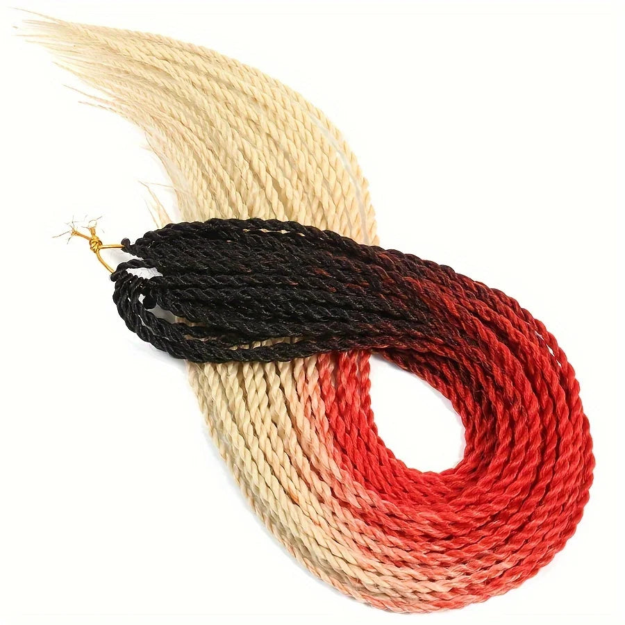 Tresses Senegalese Twist Crochet 24 Pouces | Dreadlocks Synthétiques | 30 Racines | Extensions Femme