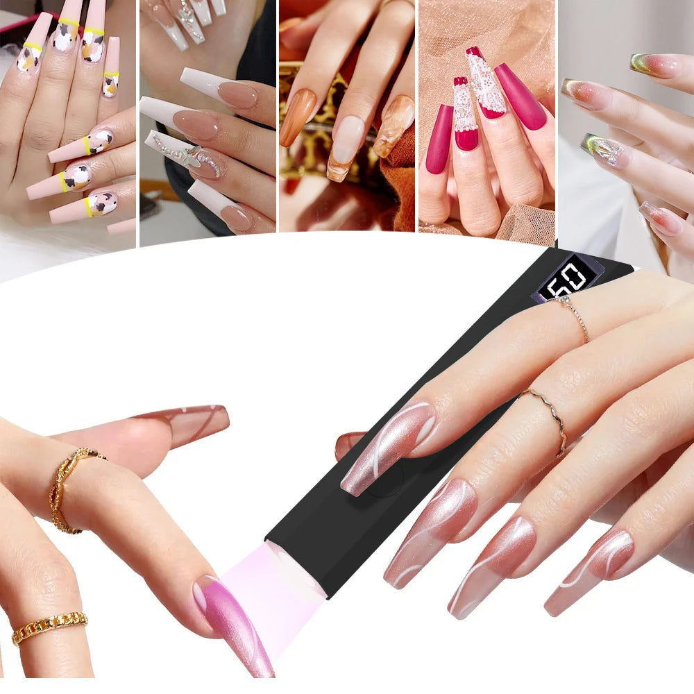Lampe UV LED Portable pour Ongles en Gel | Rechargeable | Support de Bureau | Nail Art
