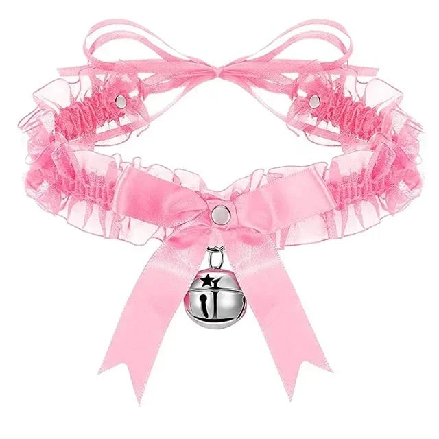 Collier Ras-du-Cou Dentelle Esthétique | Nœud Papillon Cloche | Femme | Collier Gothique Simple Sexy | Pendentif Mode