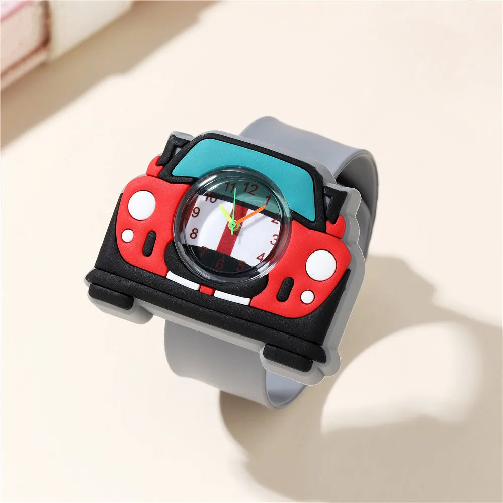 Fashion Children Students Cartoon Watch Car Pattern Kids Boys Girls Watch Gifts