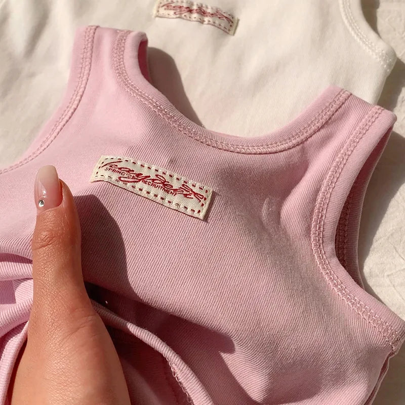 Fashion Children T-shirt For Girls Boys Cotton Vest Tops Kids Summer Clothes Sleeveless T-shirt