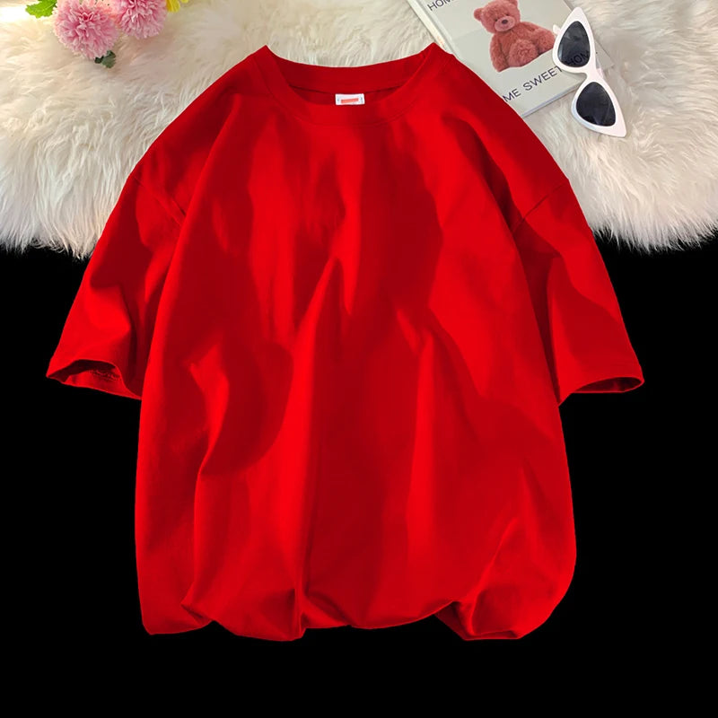 T-shirt ample uni en coton pour homme | Manches courtes | S à 5XL