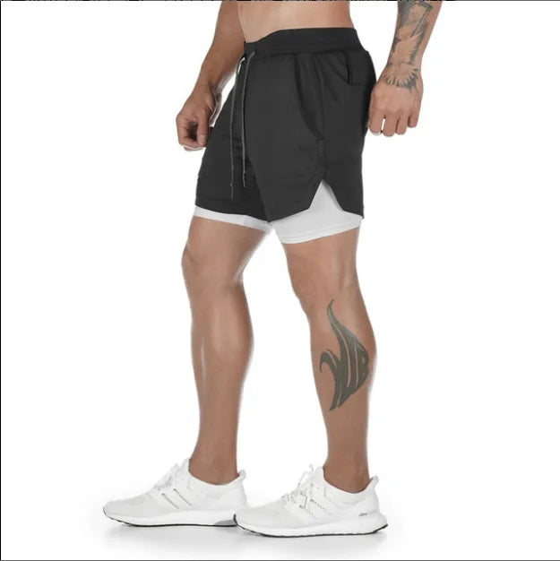 Short de sport uni pour homme | Polyester