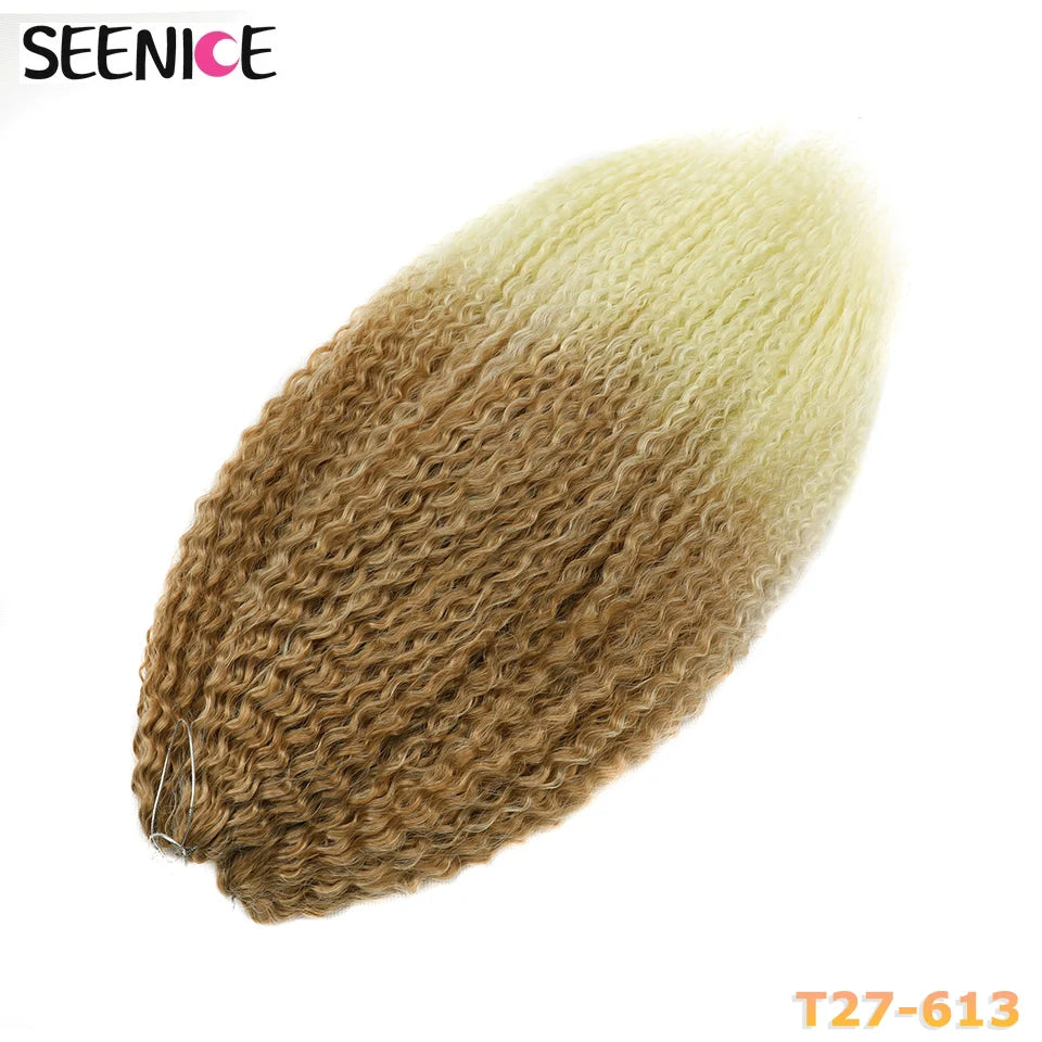 Extensions Crochet Kinky Curly Twist | Ombre Blonde | Water Wave | Synthétique | 20 Pouces | Femme