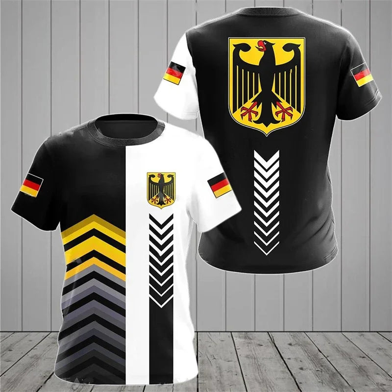 T-shirt à manches courtes pour homme | Motif drapeau allemand