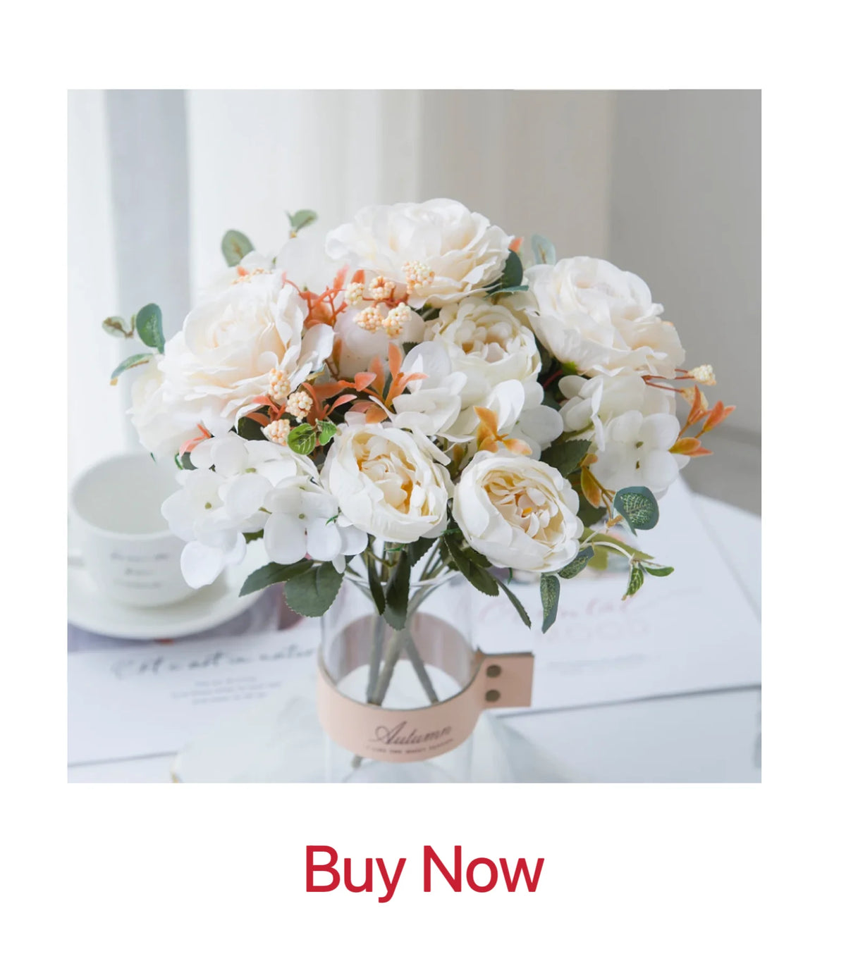 Vase Plastique Imitation Céramique Blanc | Style Nordique | Mariage & Décor Chambre & Bureau
