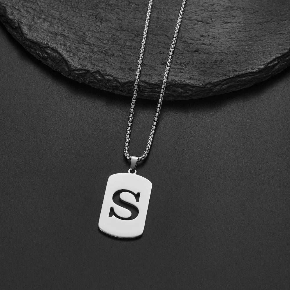 Collier Pendentif Initiale A-Z Délicat | Acier Inoxydable | Bijou Homme & Femme 2024 | Cadeau