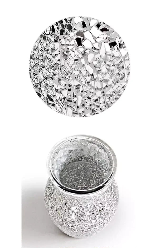 Vase Bohème Mosaïque Verre | Style Européen | Décoration Salon, Chambre & Entrée