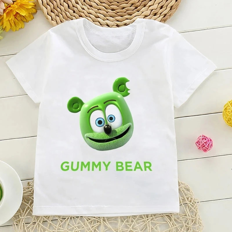 Boys T-shirts Size 2-10T Baby Boys Girls Gummy Bears T-Shirt Cartoon Funny Casual Kids Clothes Summer Harajuku Children's Clothing
