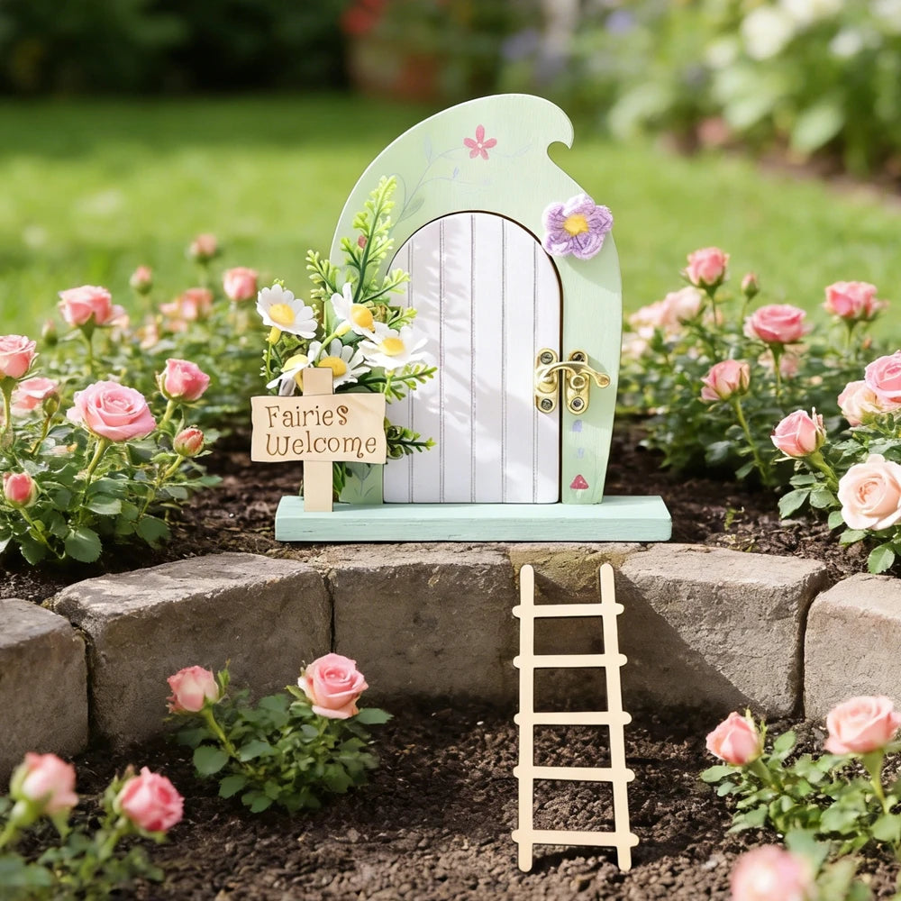 Porte Miniature Fée en Bois | Décoration Chambre Enfant & Jardin | Accessoire Conte de Fées