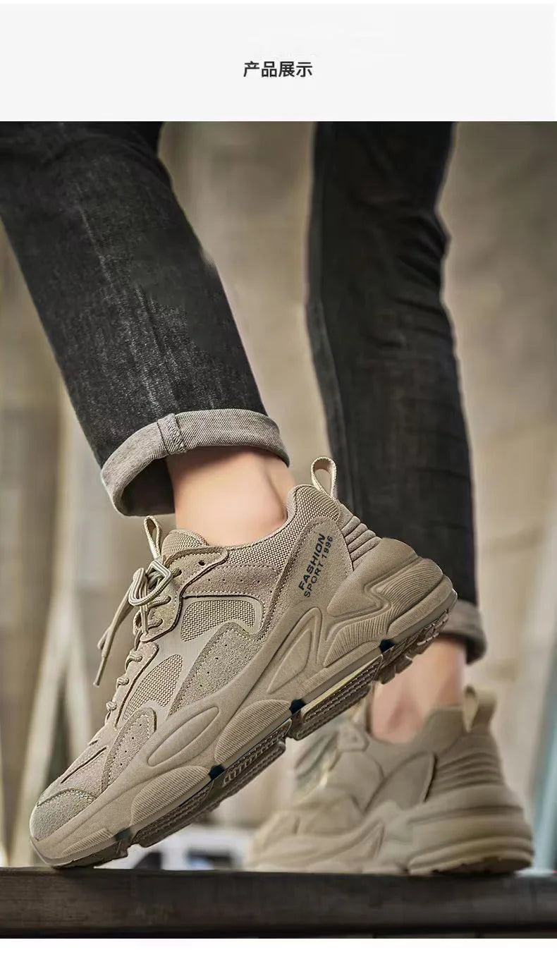 Baskets Dad Homme Été 2026 | Mesh Respirant Casual | Semelle Épaisse Streetwear