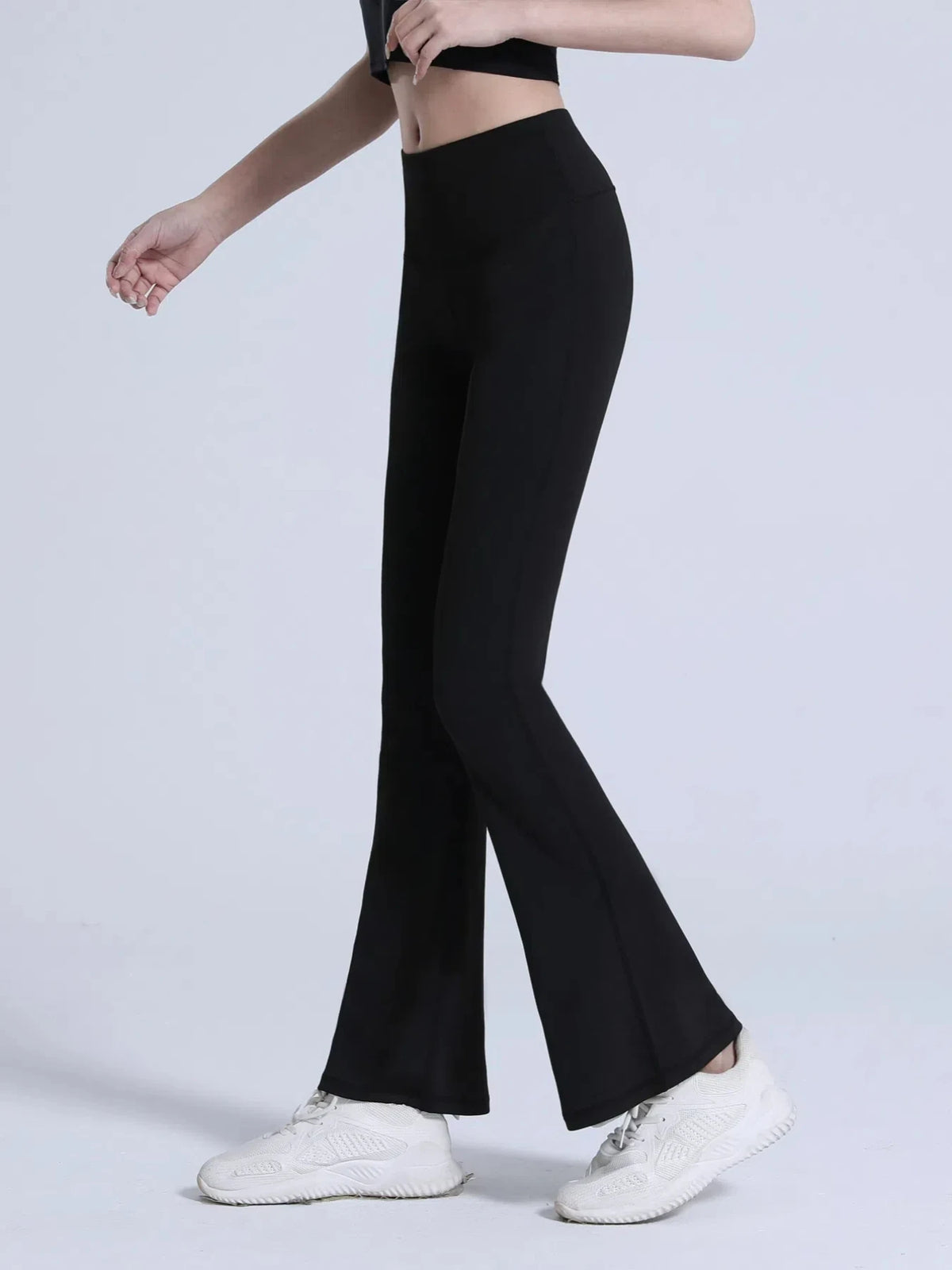 New Wide Leg Yoga Pants Women's High Waist Lift Hip Flare Sports Leggings Naked Casual Running Loose Bell-bottomed Pants