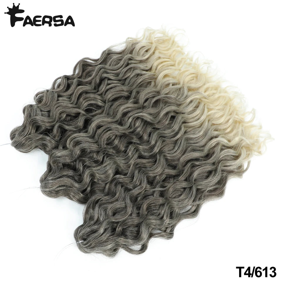 Deep Wavy Twist Crochet Hair Afro Curls Water Wave Crochet Braids Synthetic Curly Braiding Hair Extensions For Women 18 24 Inch